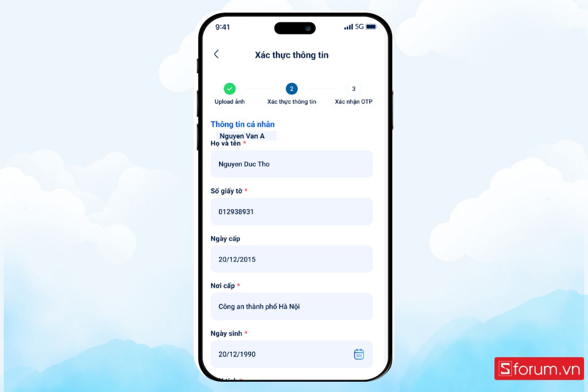 Xác thực thông tin cá nhân
