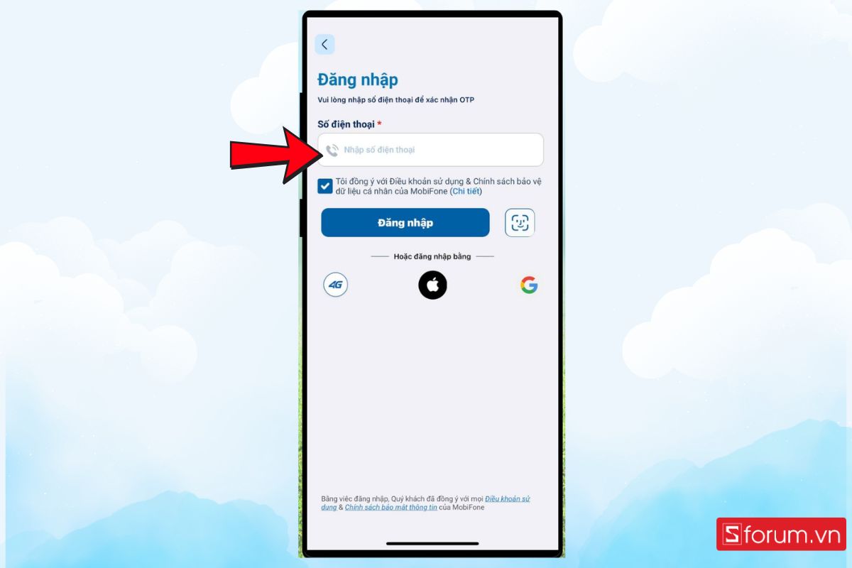 Mở ứng dụng My MobiFone