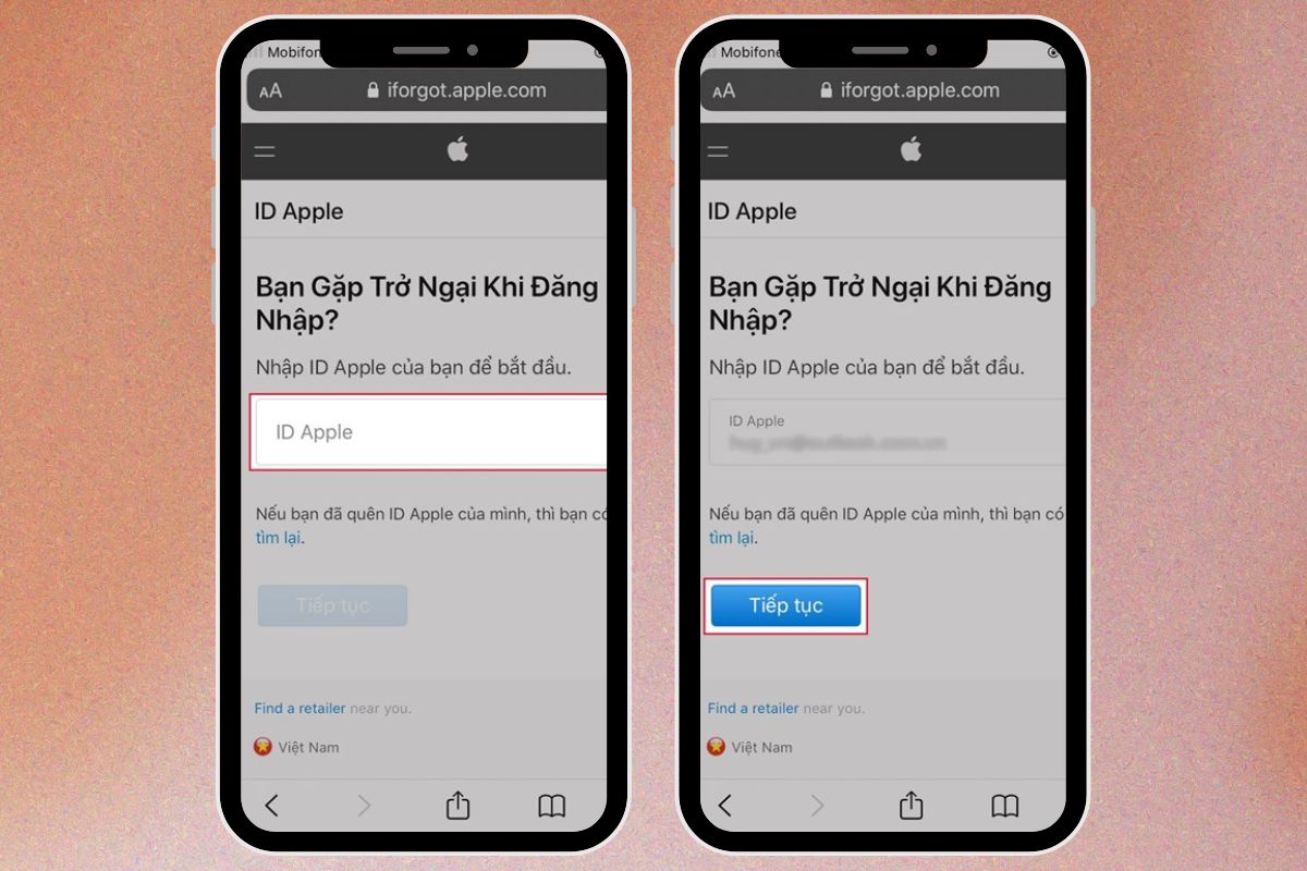 Truy cập website Apple