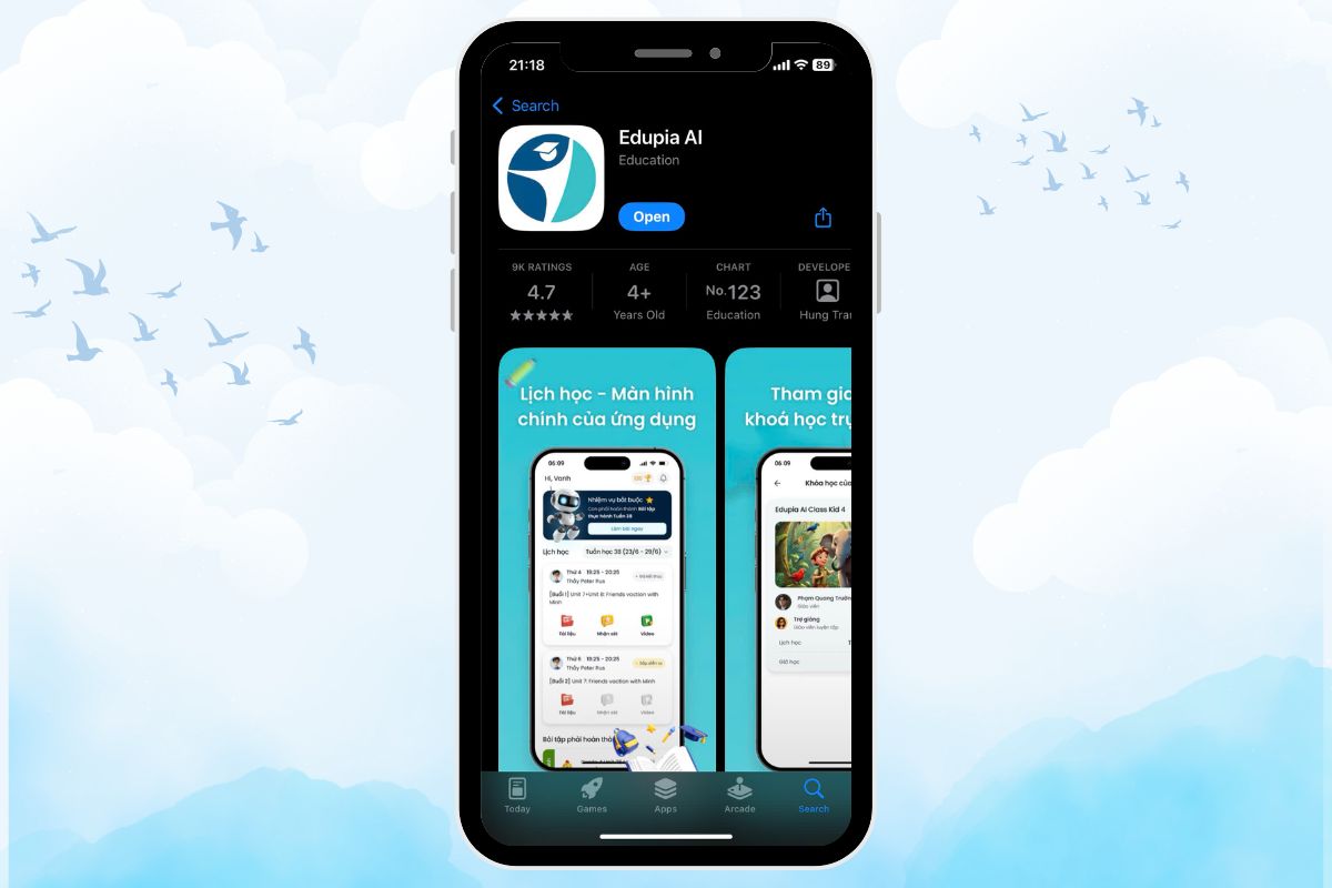 Tải và mở ứng dụng