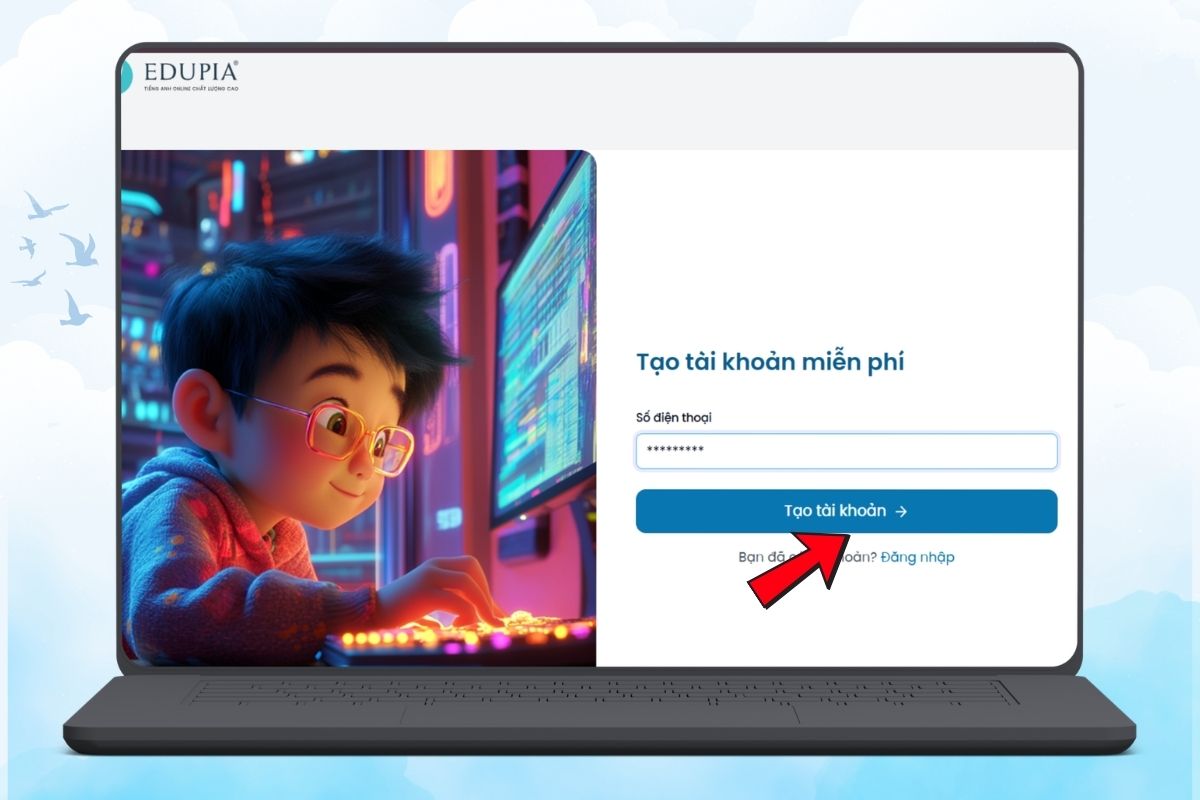Nhập số điện thoại đăng ký