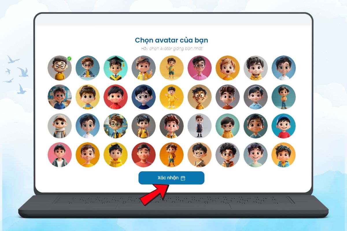 Chọn avatar đại diện