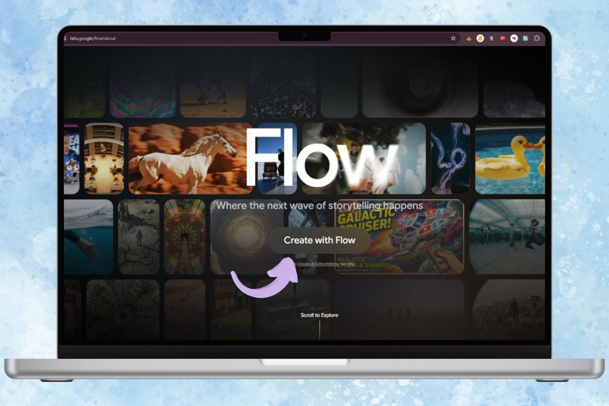 Truy cập Google Flow và tạo dự án mới