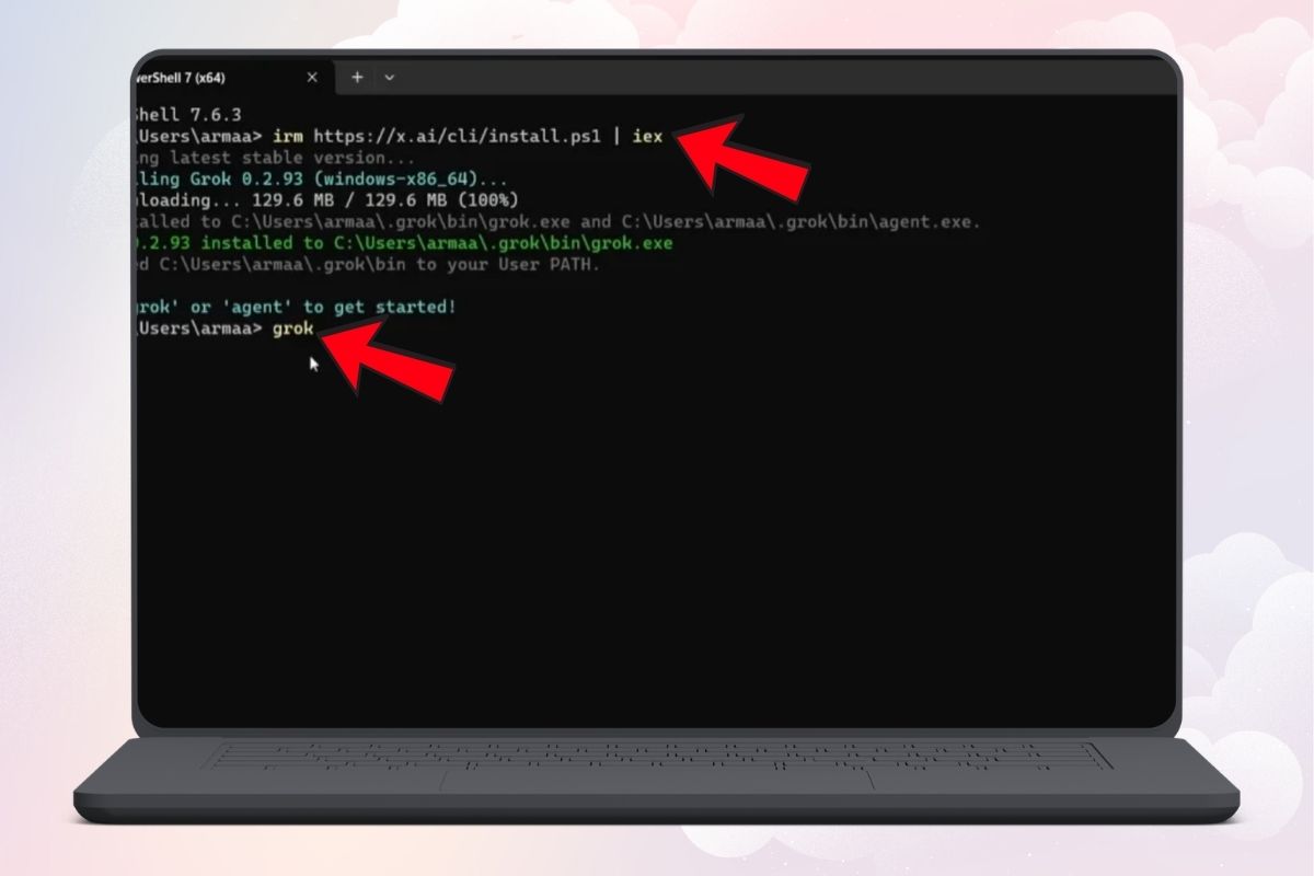 dán vào PowerShell và nhấn Enter.