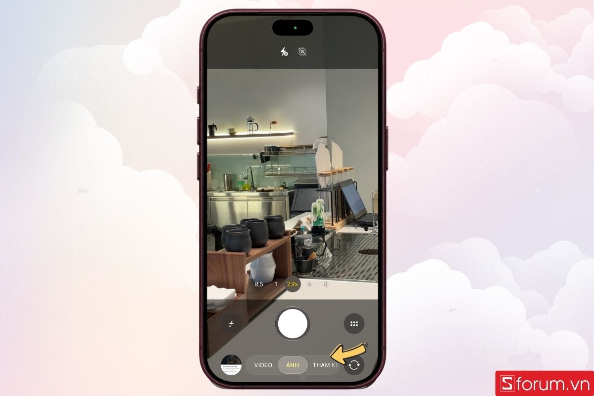 Mở chế độ Tham khảo trong Camera