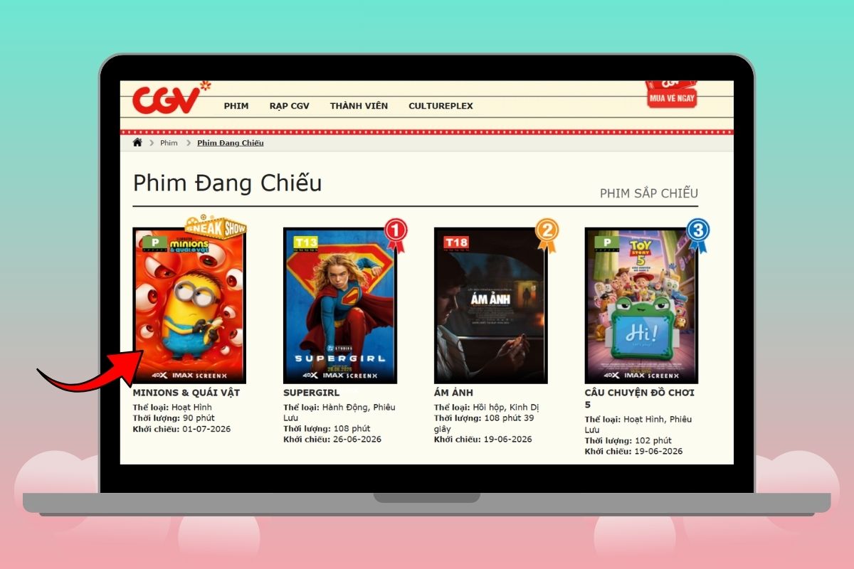 Nhấp chuột trực tiếp vào poster
