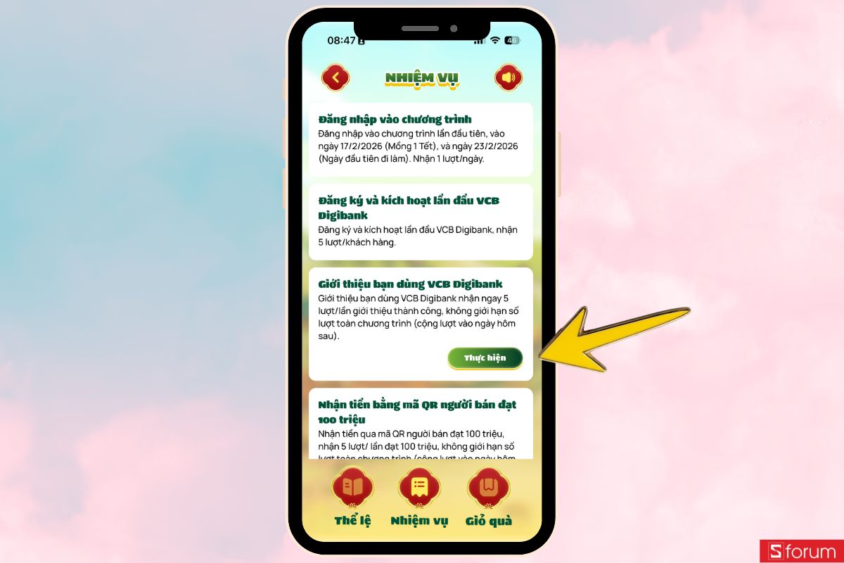 Nhận nhiệm vụ mới