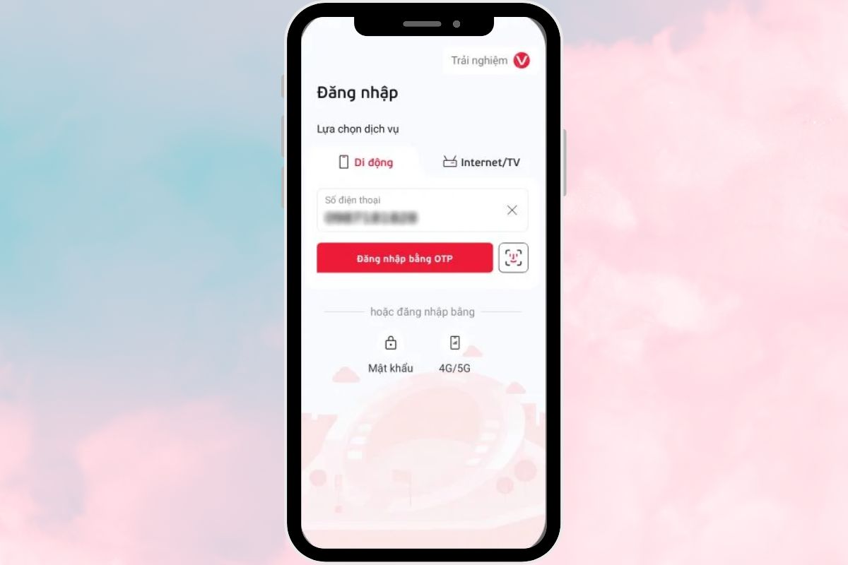 Mở ứng dụng MyViettel