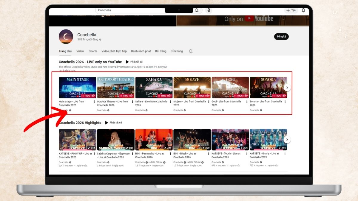 Lựa chọn sân khấu