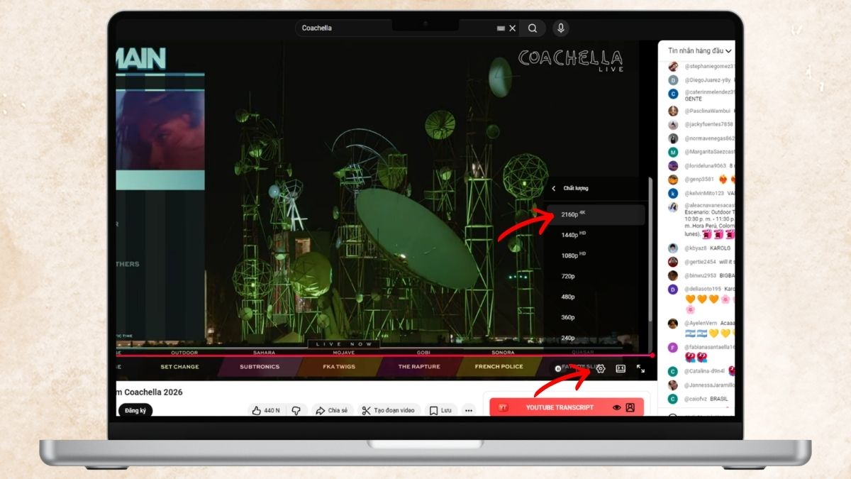 Tận hưởng màn trình diễn