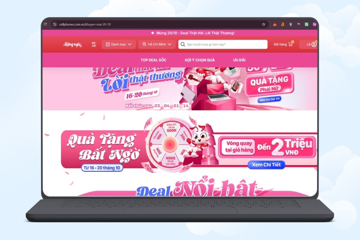 Truy cập trang khuyến mãi 