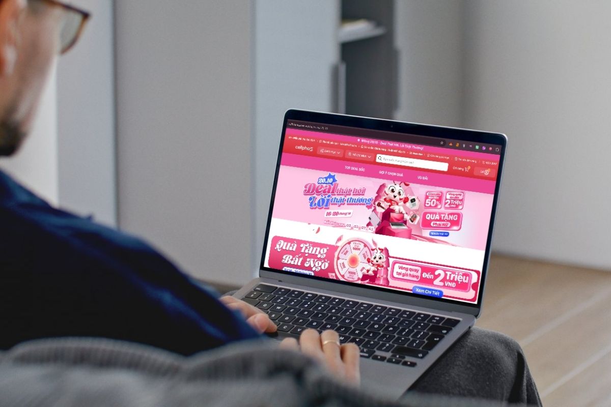 Cách nhận voucher vòng quay may mắn 20/10 tại CellphoneS