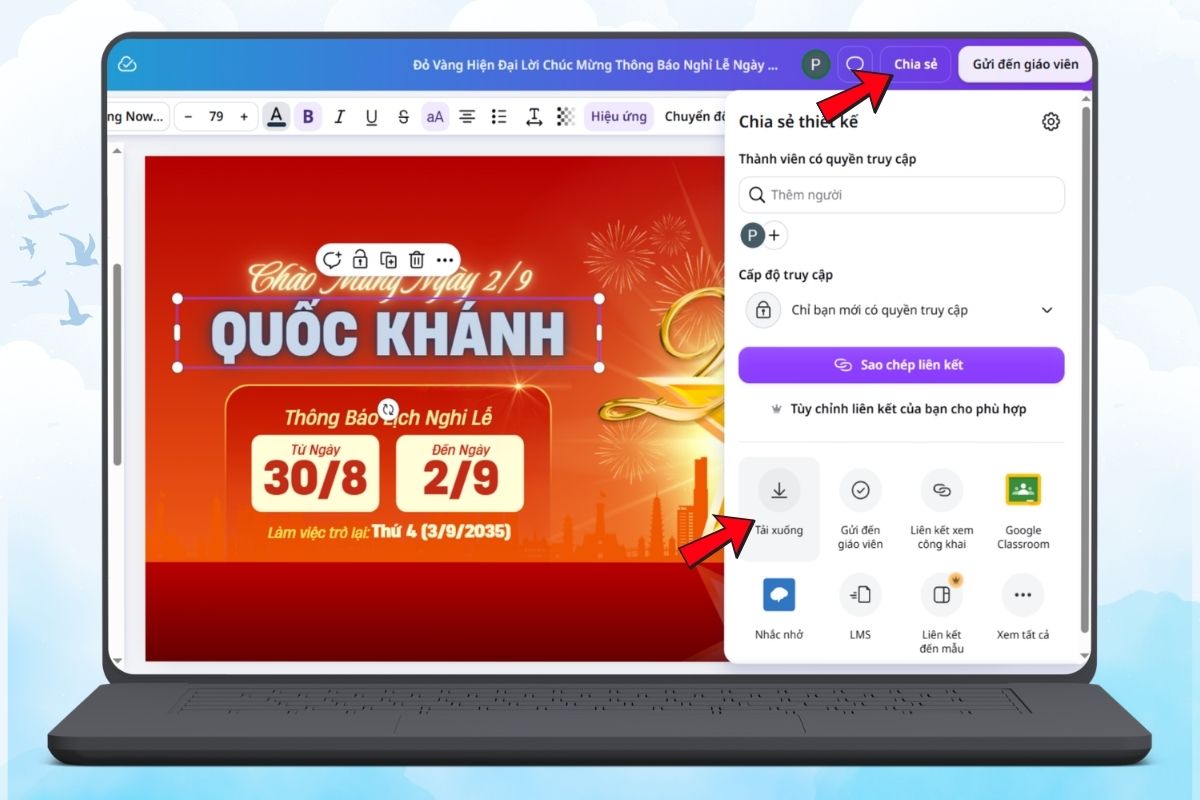 Kiểm tra và tải thiết kế