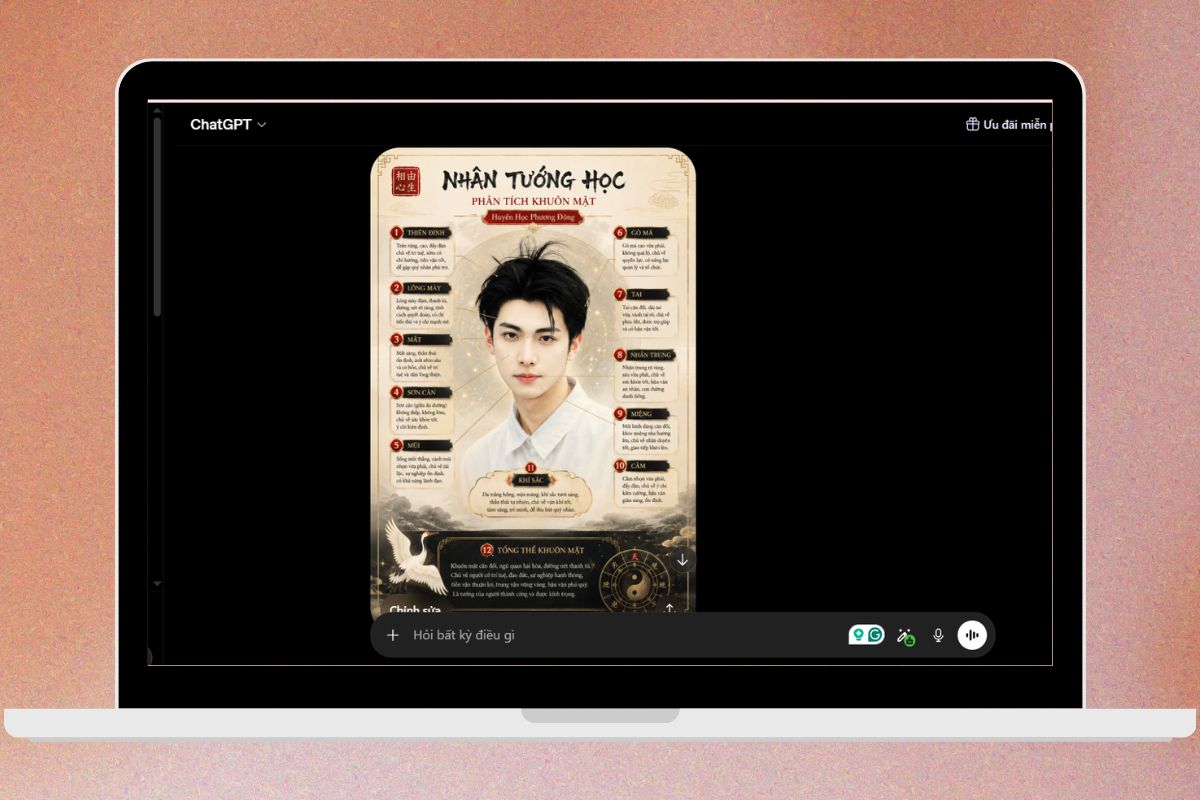 xem nhân tướng học bằng ChatGPT