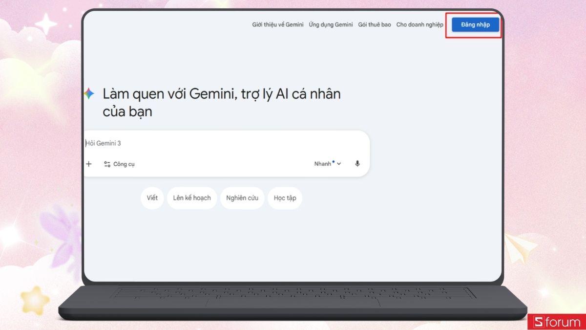 Đăng nhập Gemini