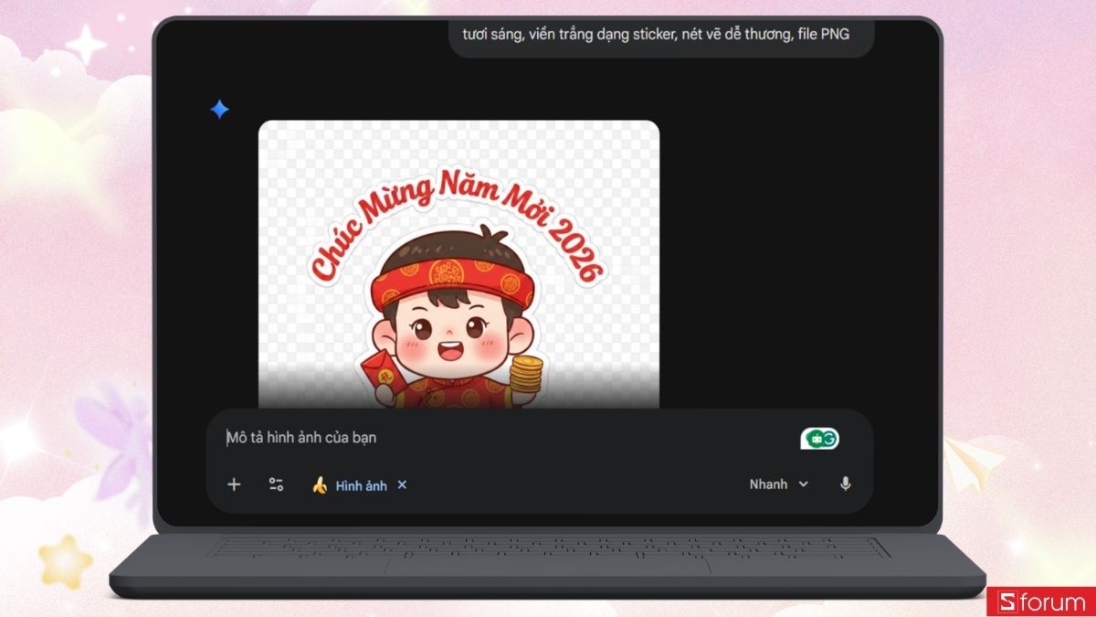 nhập prompt tạo ảnh