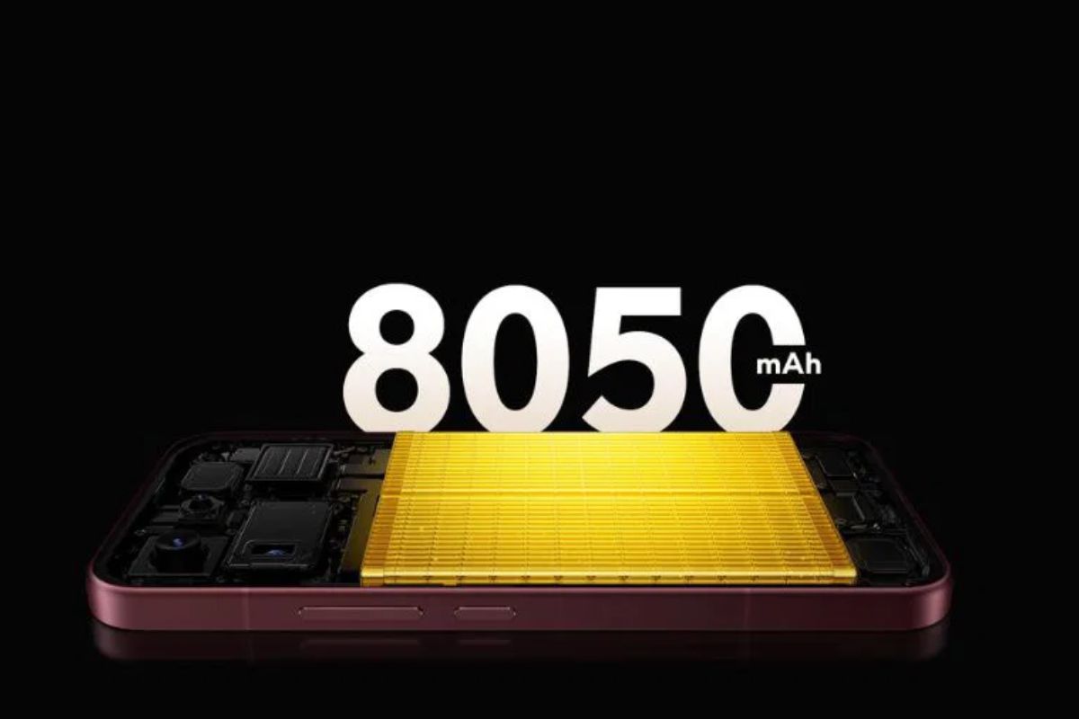 Pin 8,050mAh hỗ trợ sạc nhanh 100W