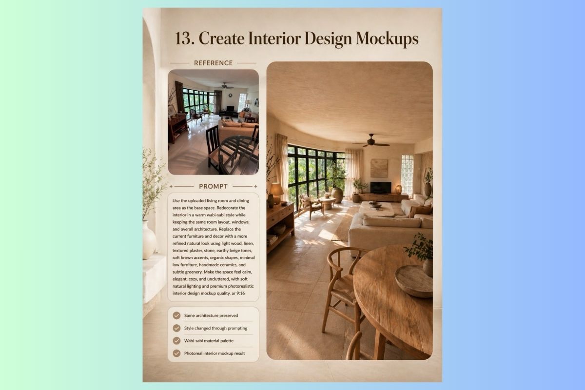 Tạo mockup thiết kế nội thất