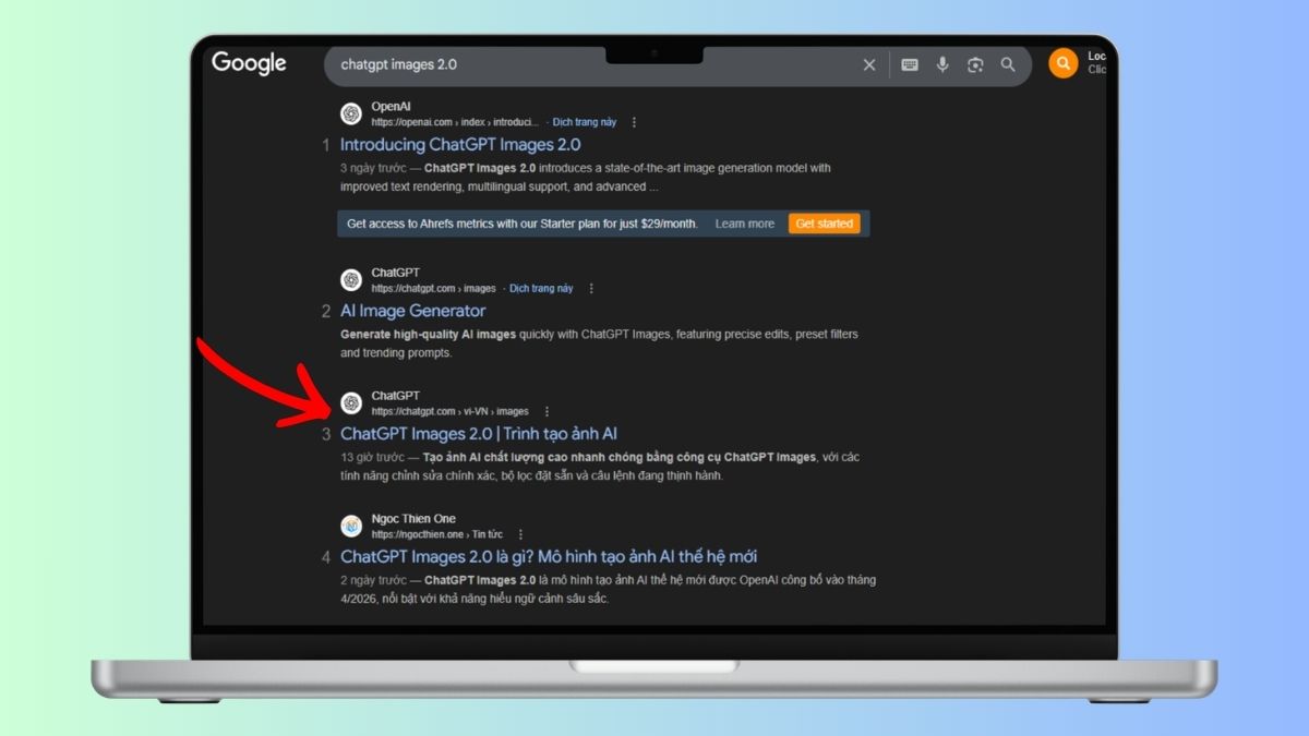 Mở ChatGPT Image 2.0