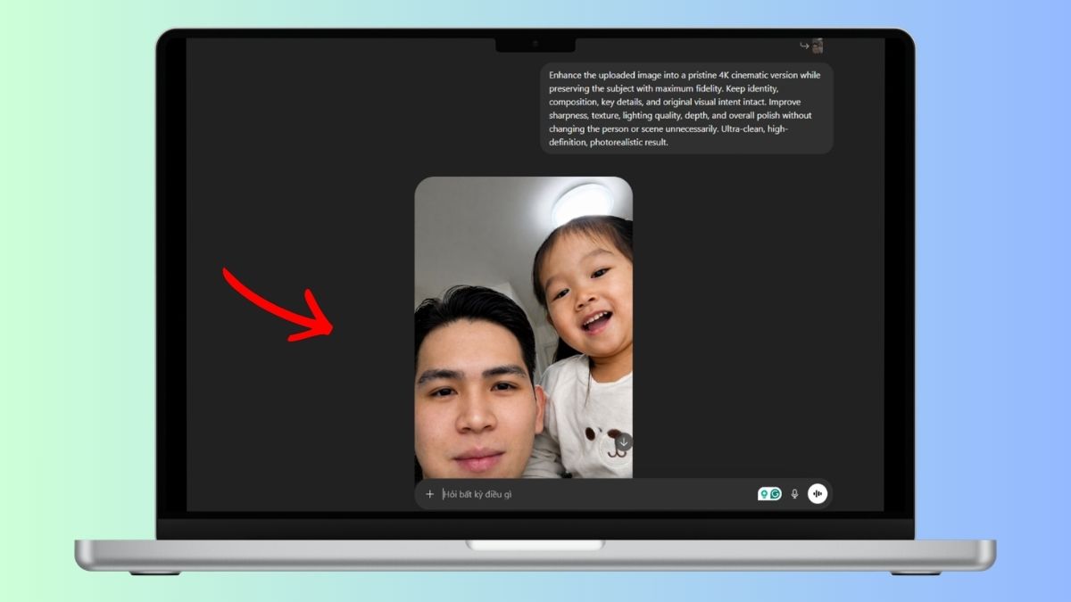 Nhập prompt và hoàn tất