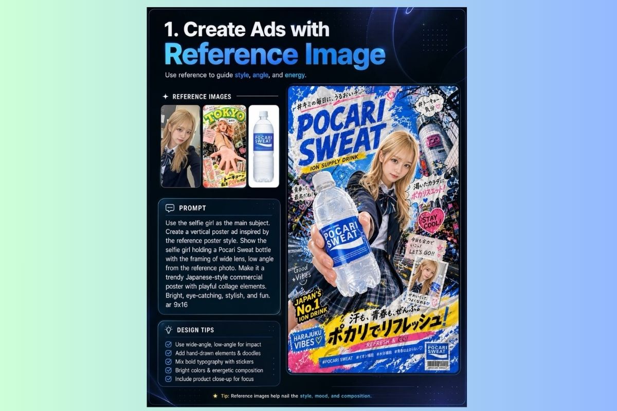 Tạo quảng cáo từ ảnh tham khảo