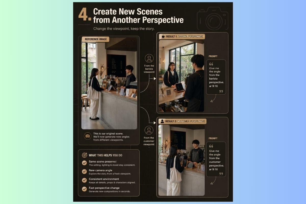Tạo cảnh từ góc nhìn khác