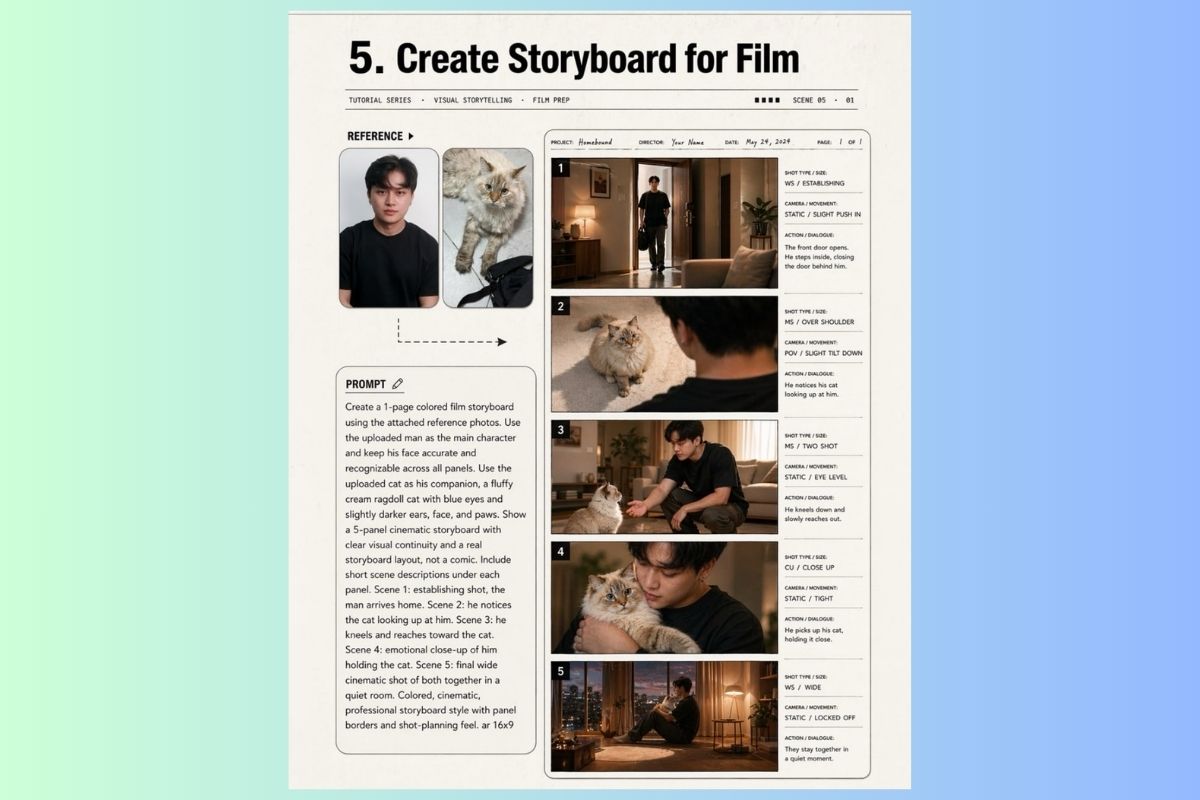 Tạo storyboard phim