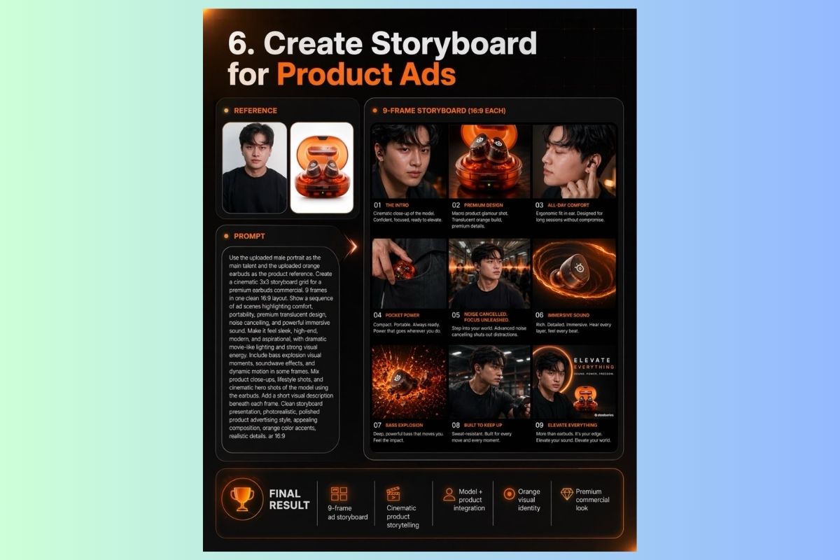 Tạo storyboard quảng cáo sản phẩm