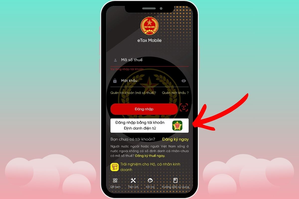 Đăng nhập eTax Mobile 