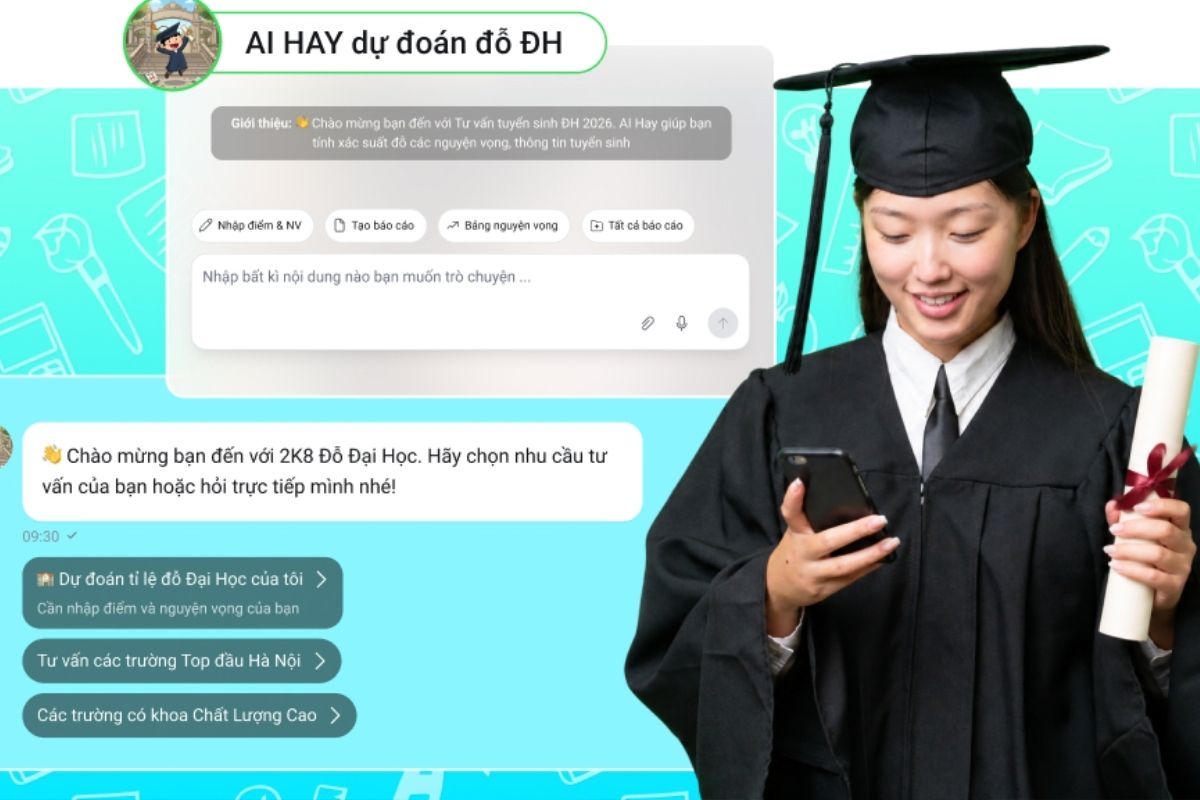Khám phá 3 tính năng cực tiện ích mùa xét tuyển của AI Hay