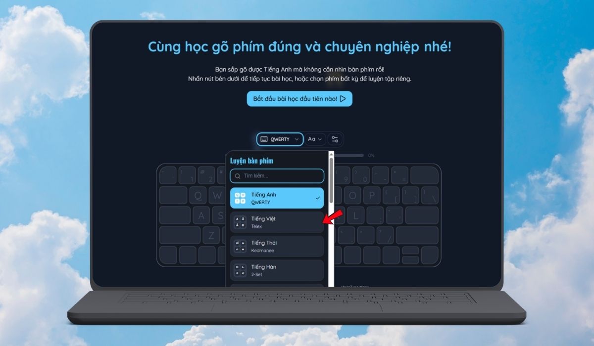 chọn ngôn ngữ