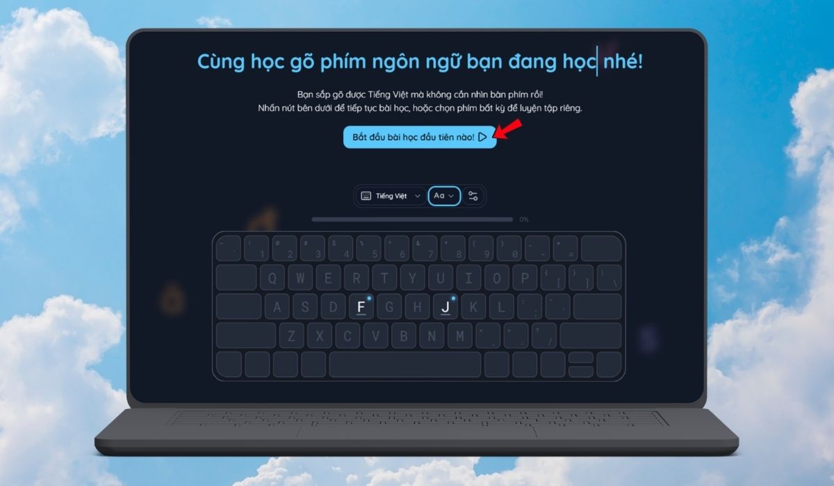 Bắt đầu bài học đầu tiên