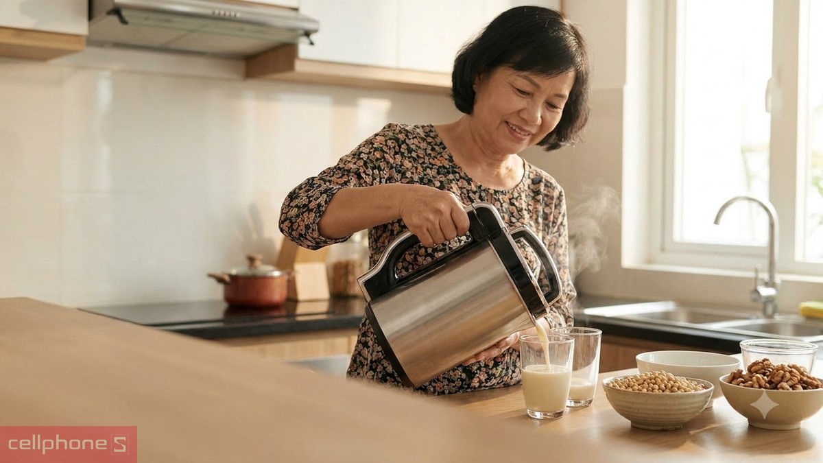 Máy làm sữa hạt, quà 20/10 cho mẹ chồng nấu sữa cho cả nhà