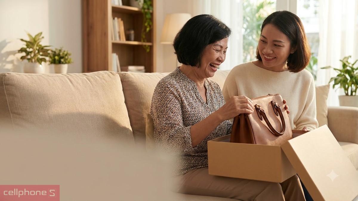 Túi xách nữ trung niên màu trung tính làm quà 20/10 cho mẹ chồng