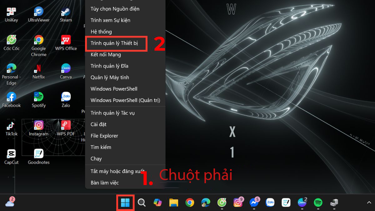Cập nhật driver bàn phím trên Windows nếu không gõ được a còng bước 1