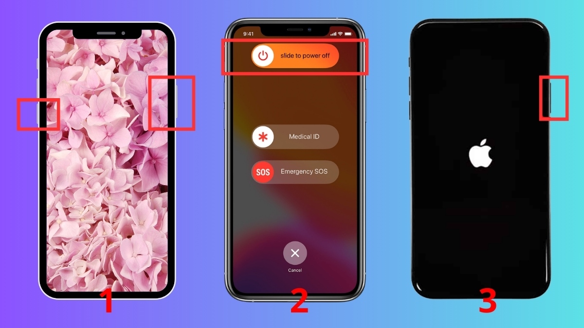 Khởi động lại điện thoại iPhone