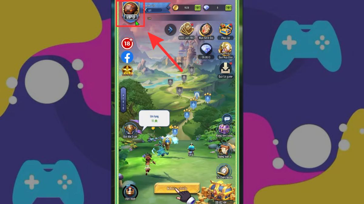 Hướng dẫn cách nhập code War 3 Arena - bước 1