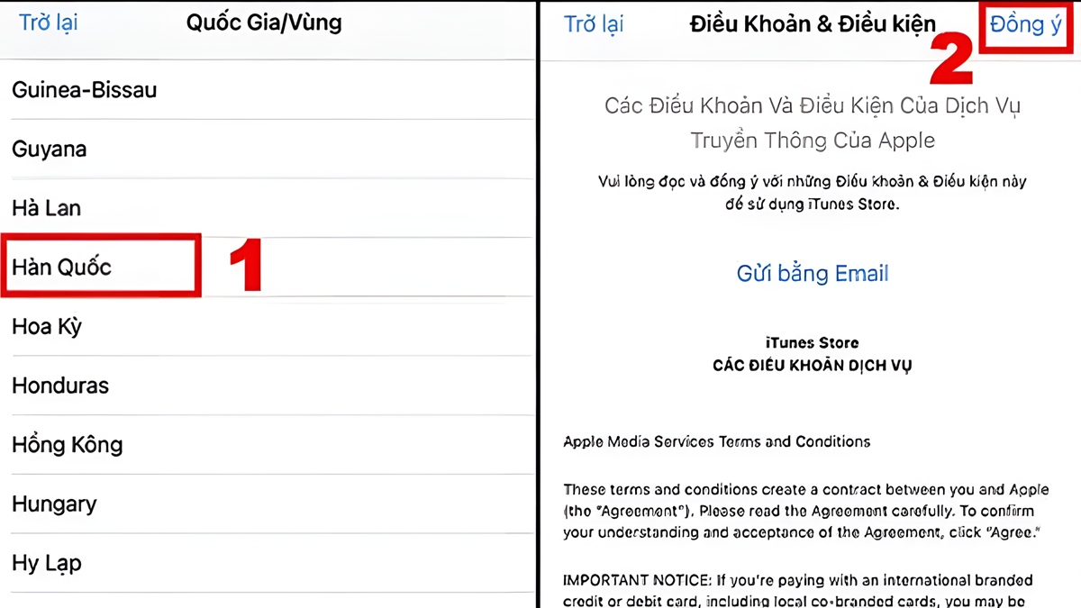 Cách chuyển vùng ID Apple sang Hàn Quốc qua Apple Store - Bước 3