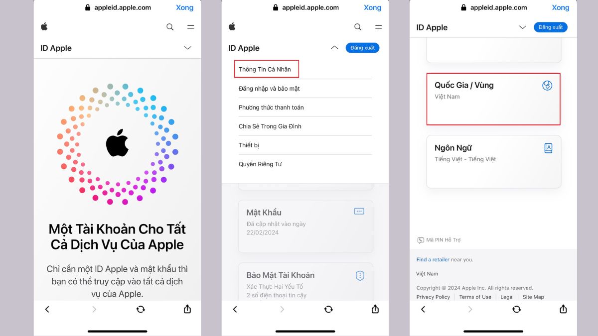 Cách chuyển vùng ID Apple sang Hàn Quốc qua hỗ trợ Apple - Bước 1