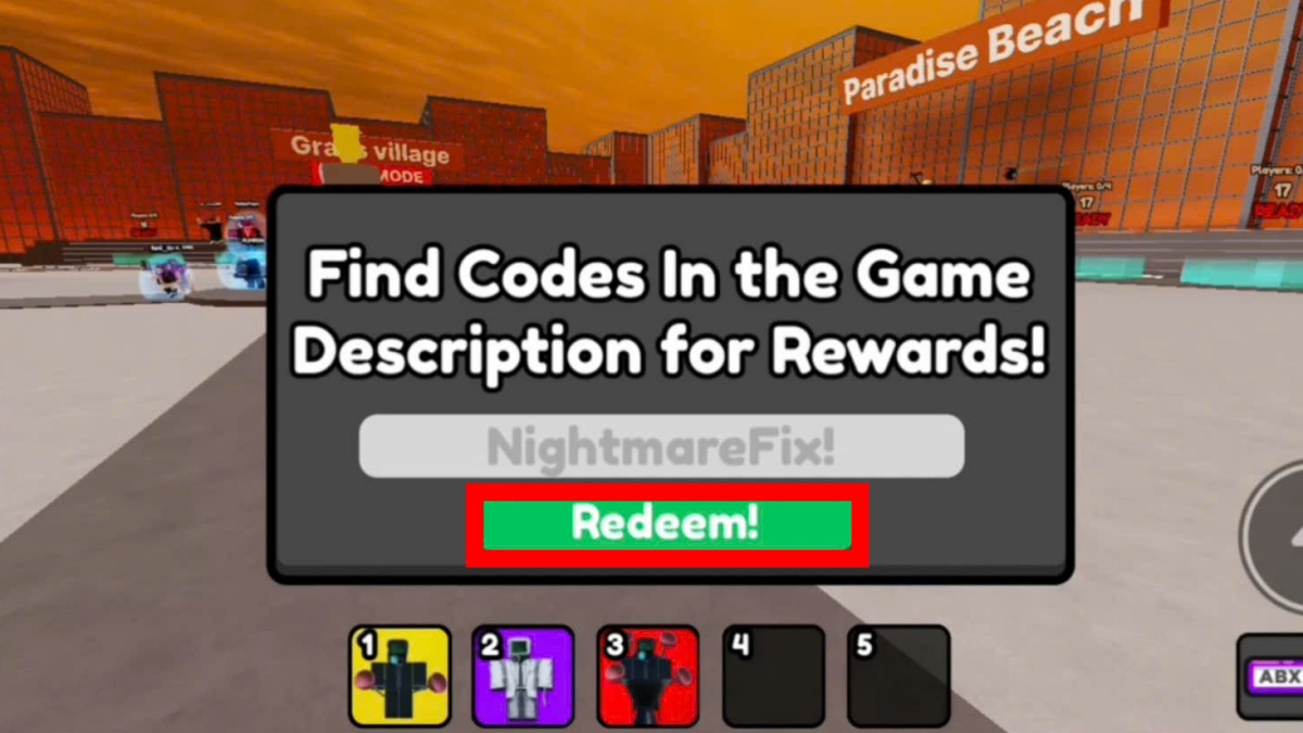 Cách nhập code Bathroom Defense - bước 3