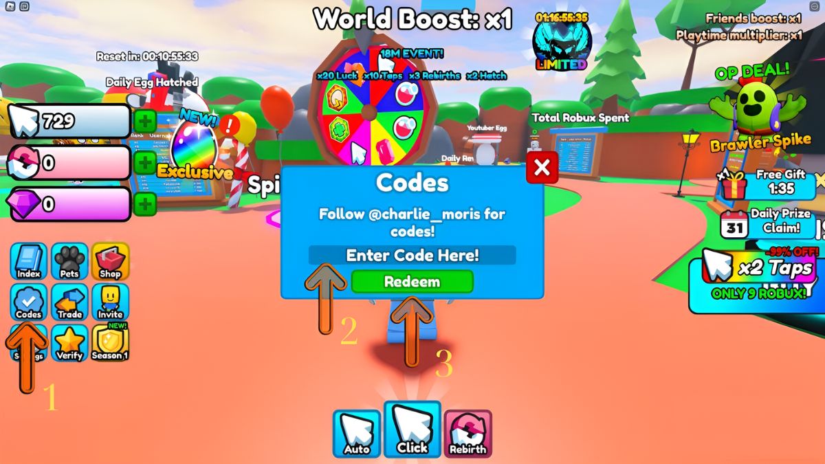 Hướng dẫn cách nhập code Clicker League