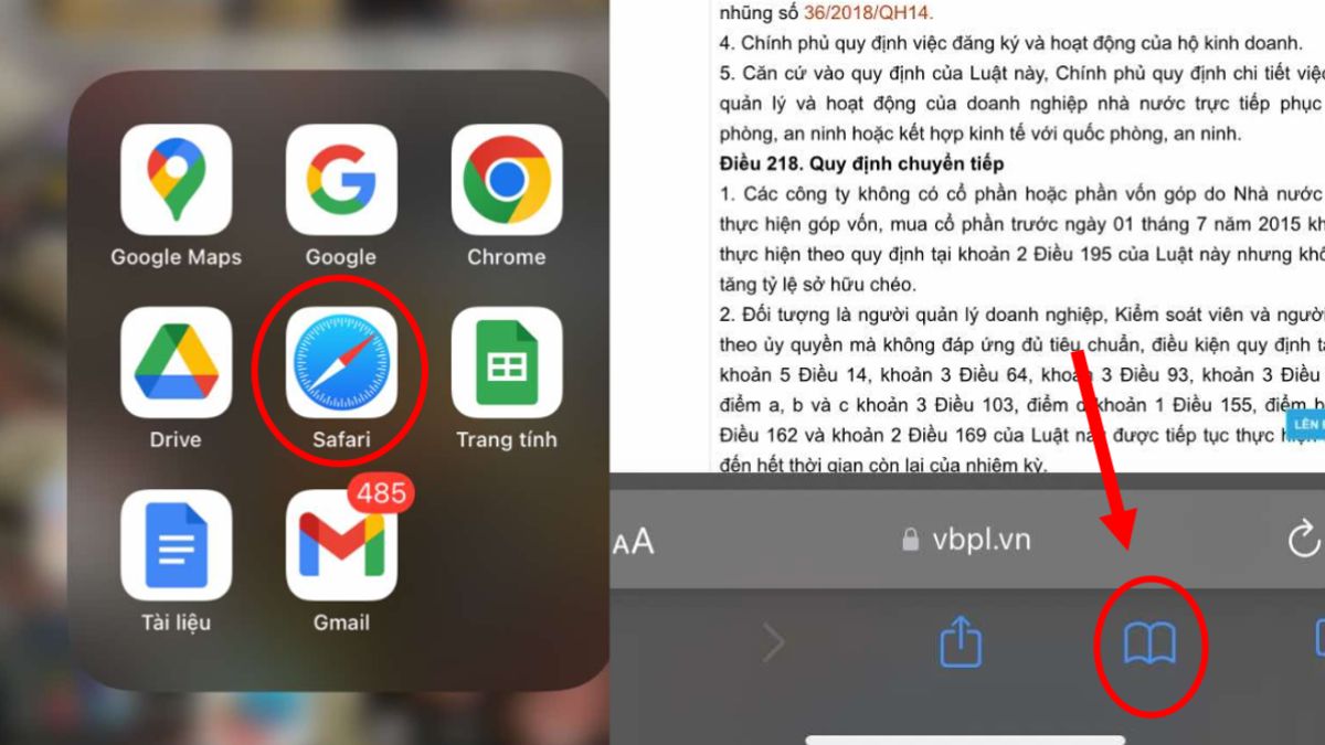 Hướng dẫn cách xóa lịch sử trên iPhone bước 1