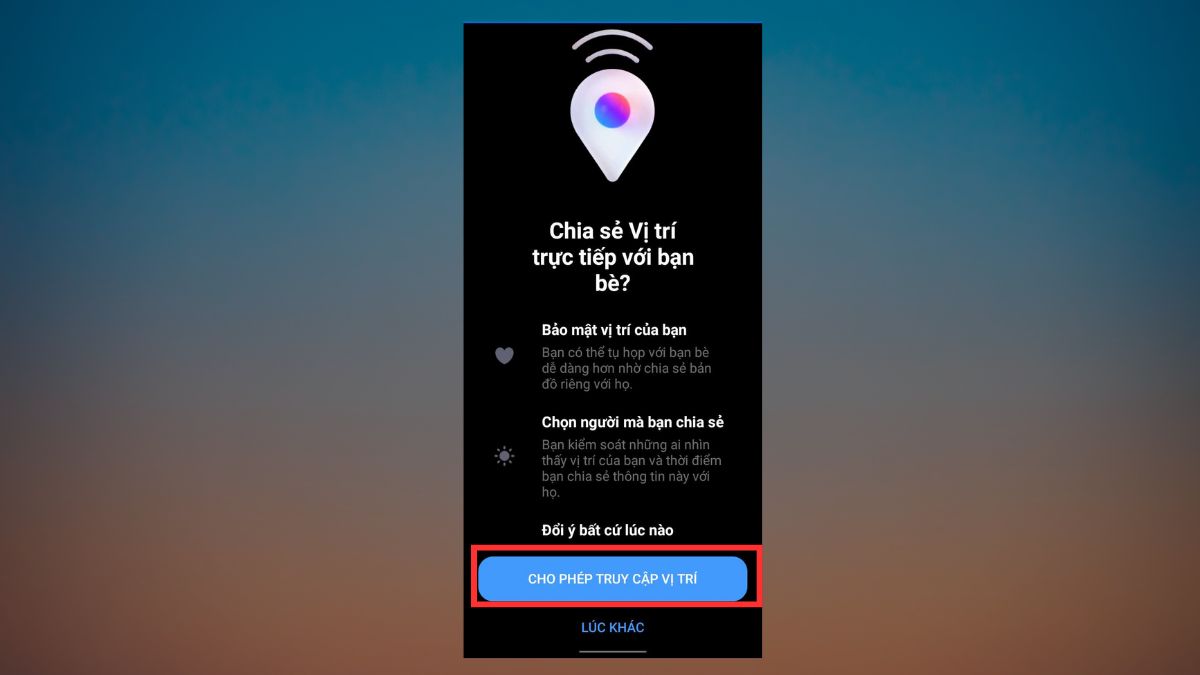 Chia sẻ vị trí trên Messenger - bước 2