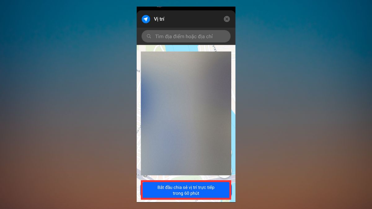 Chia sẻ vị trí trên Messenger - bước 3