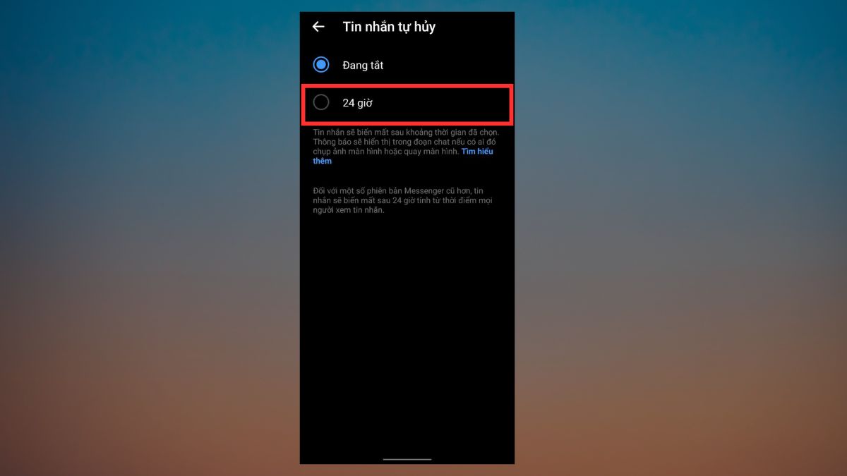 Thiết lập cuộc trò chuyện riêng biệt Messenger - bước 3