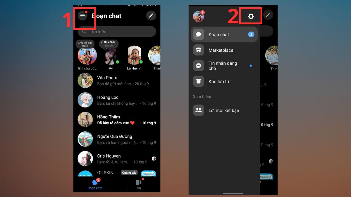 Các tính năng Messenger nâng cao khác - bước 1