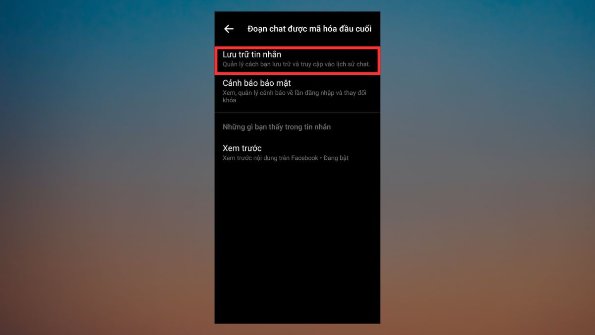 Tùy chỉnh quyền riêng tư trên Messenger - bước 3