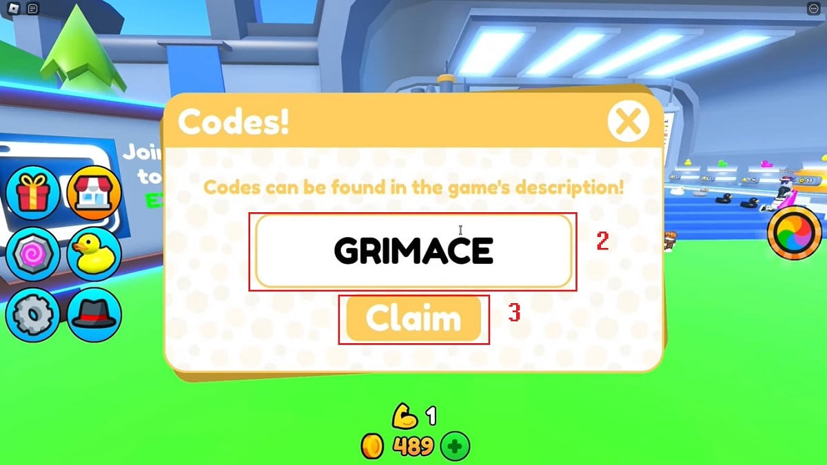 Hướng dẫn cách nhập code Duck Army - bước 2