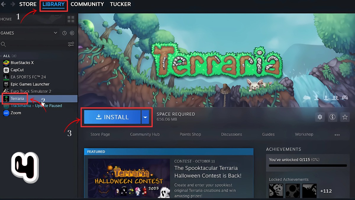 Hướng dẫn cài đặt Terraria PC trên máy tính - bước 4