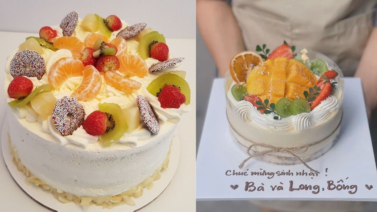 Hình ảnh bánh sinh nhật hoa quả